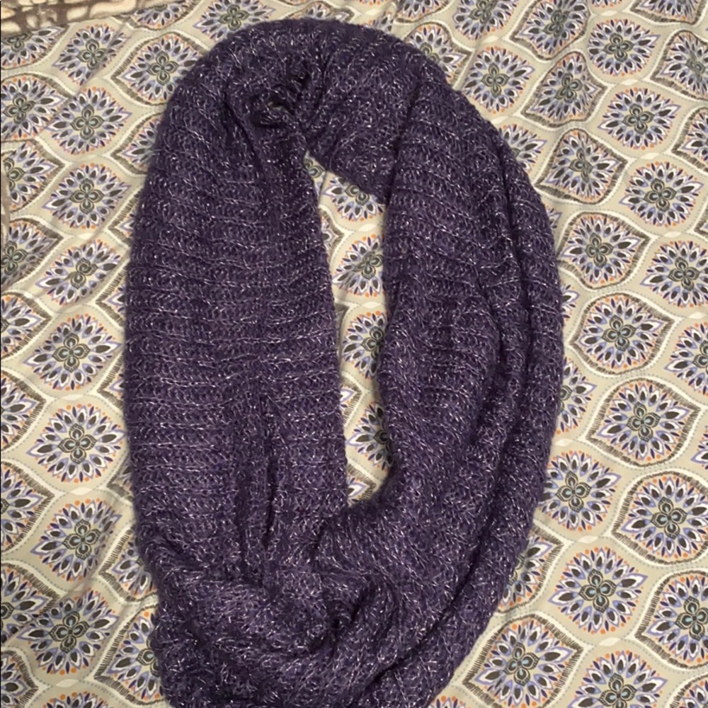 Purple scarf with silver accents